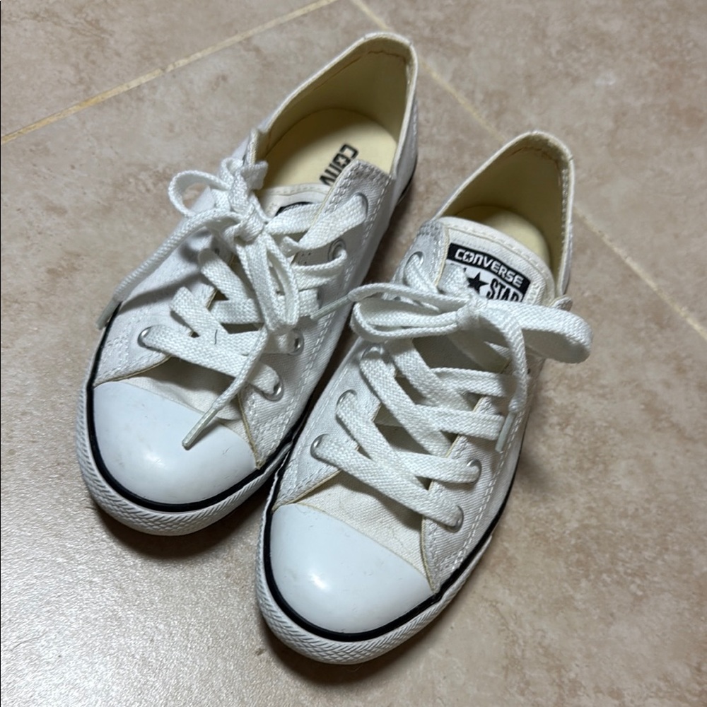 Converse White Lace-Up Sneakers